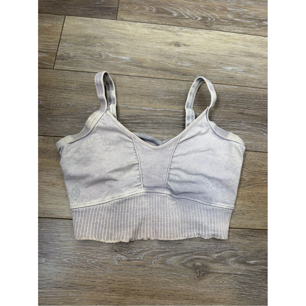 Free People Good Karma Purple Seamless Sports Bra Sz S